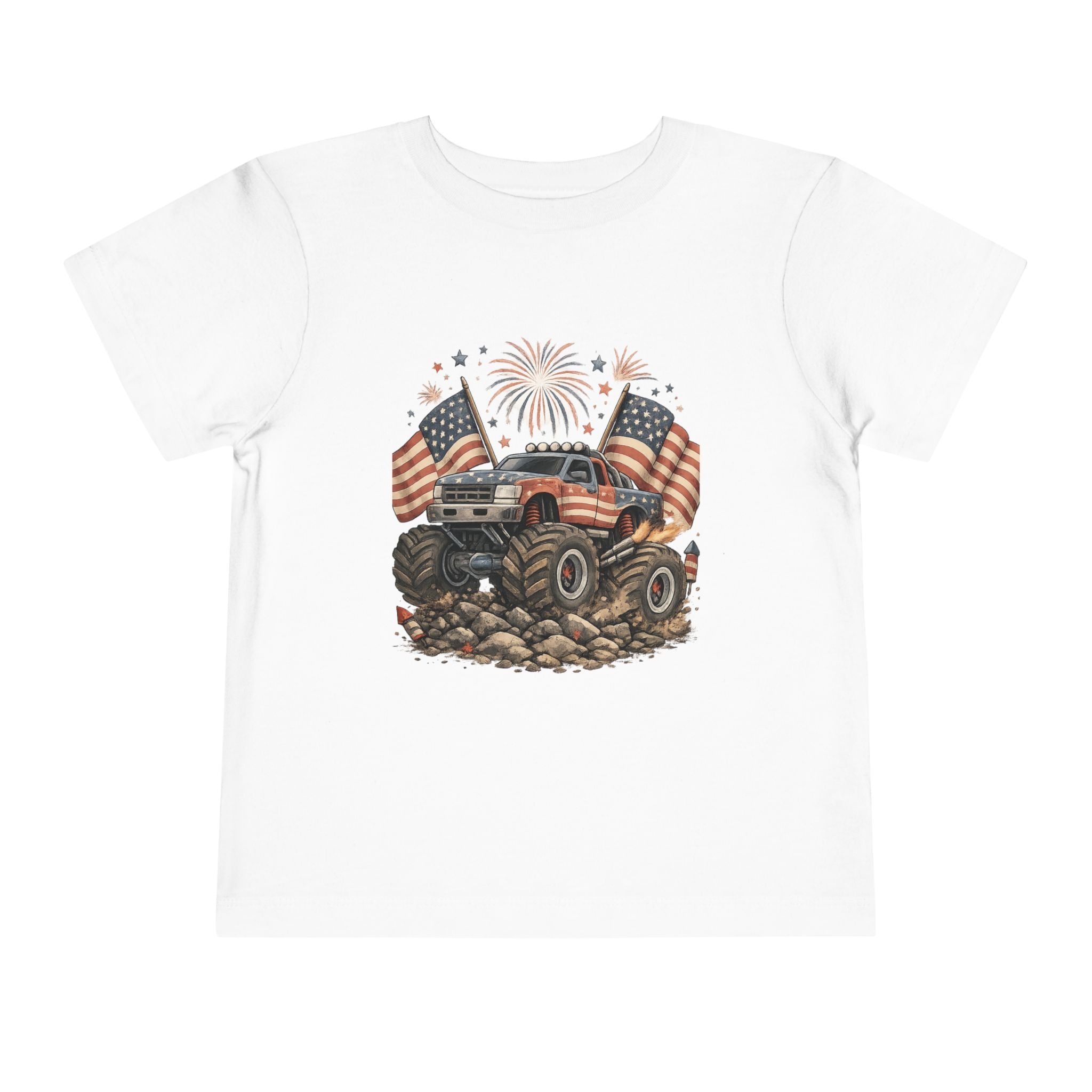 Patriotic Mud Crusher Toddler Tee