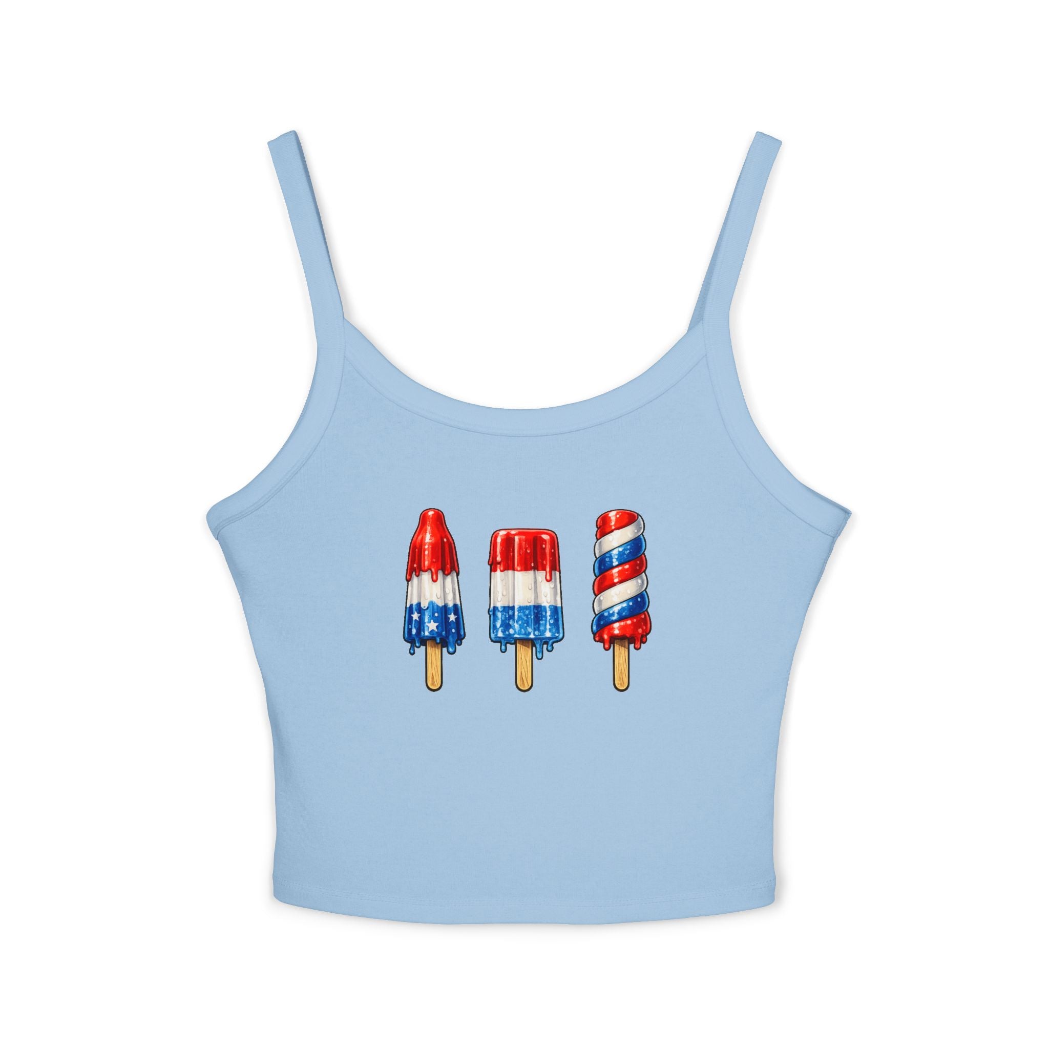 Stars, Stripes & Popsicles Women’s Spaghetti Strap Tank Top
