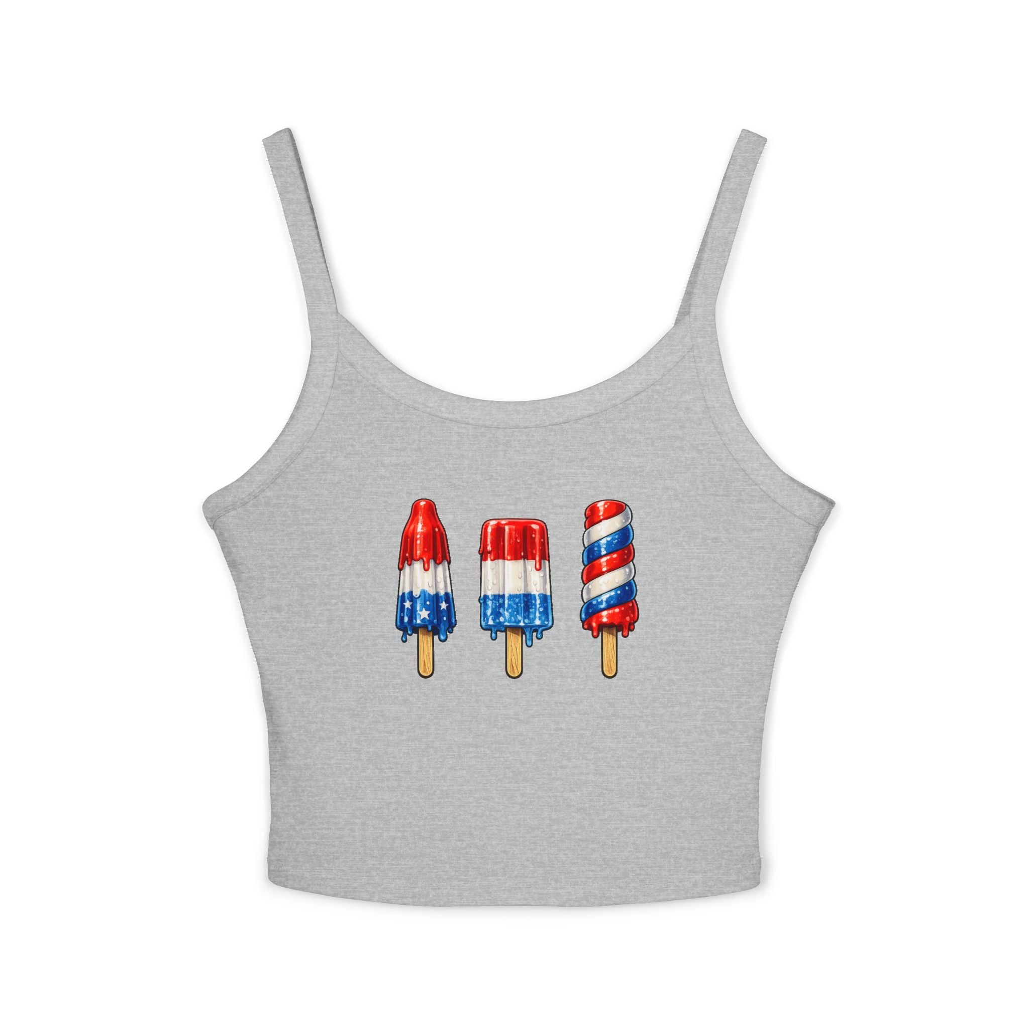 Stars, Stripes & Popsicles Women’s Spaghetti Strap Tank Top
