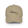 Floral Accent Low Profile Baseball Cap — Subtle Flower Embroidered Hat