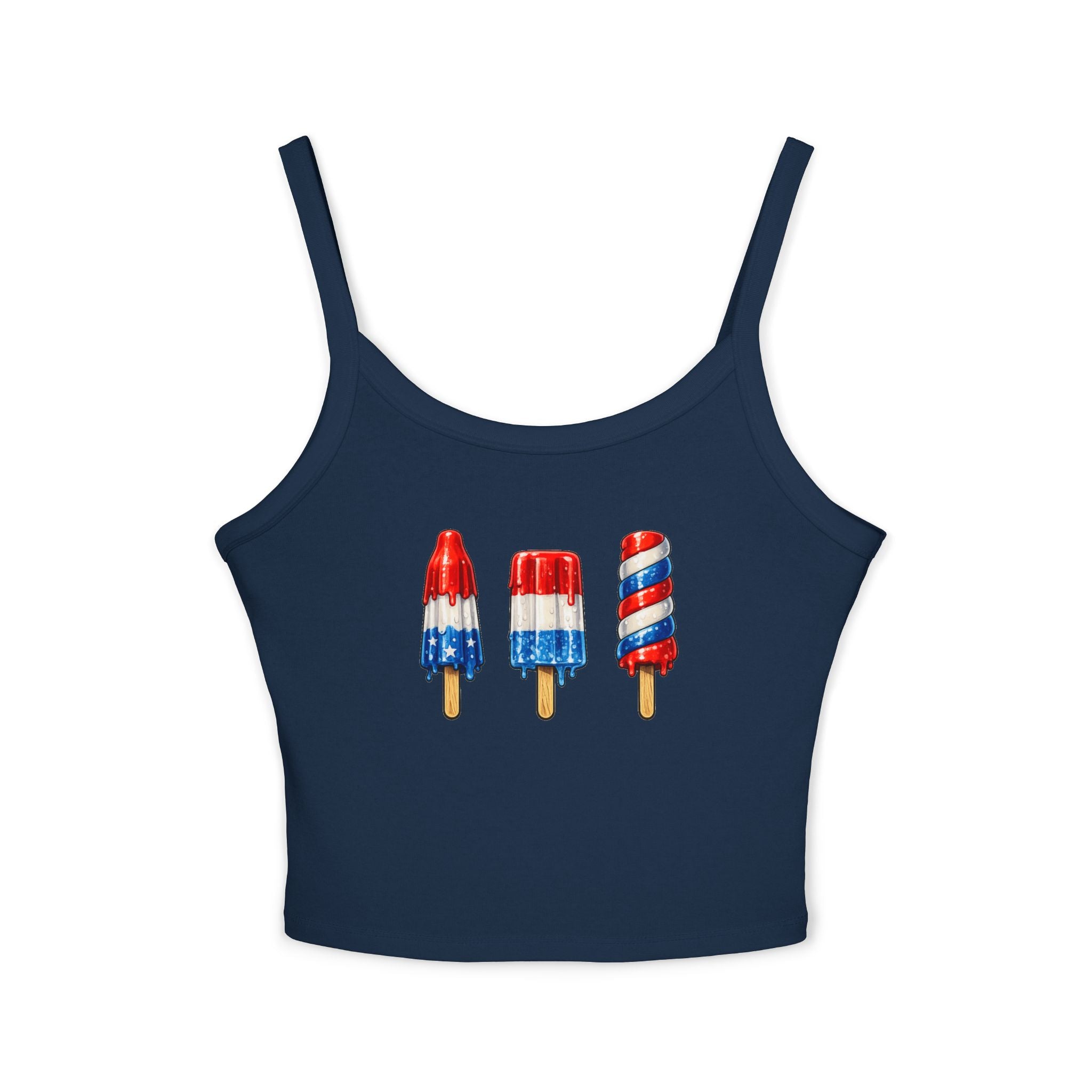 Stars, Stripes & Popsicles Women’s Spaghetti Strap Tank Top