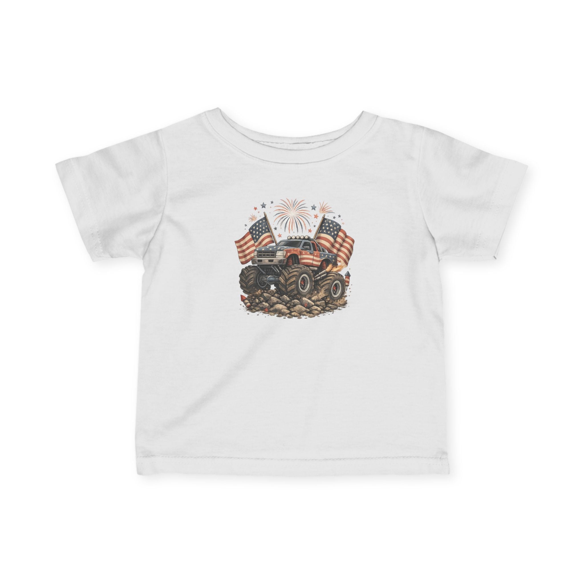 Patriotic Mud Crusher Infant Tee