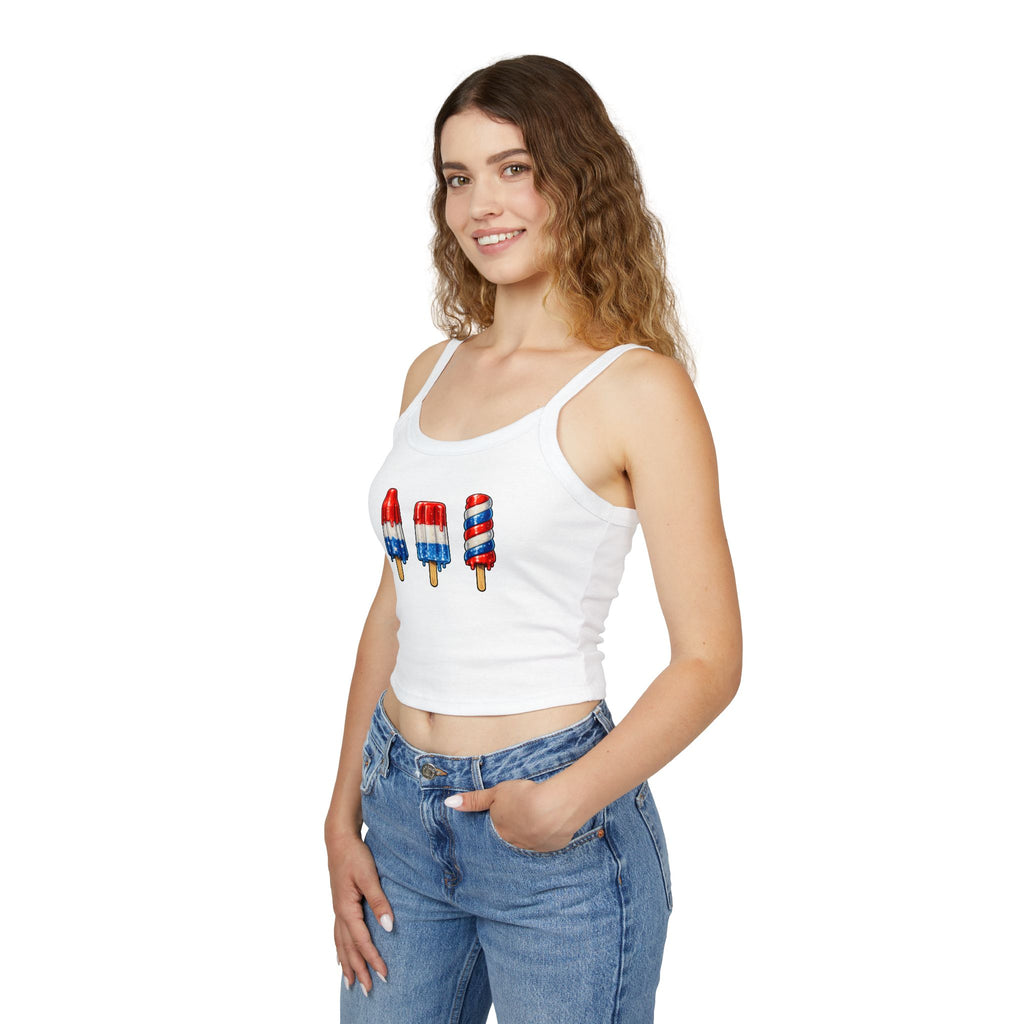 Stars, Stripes & Popsicles Women’s Spaghetti Strap Tank Top