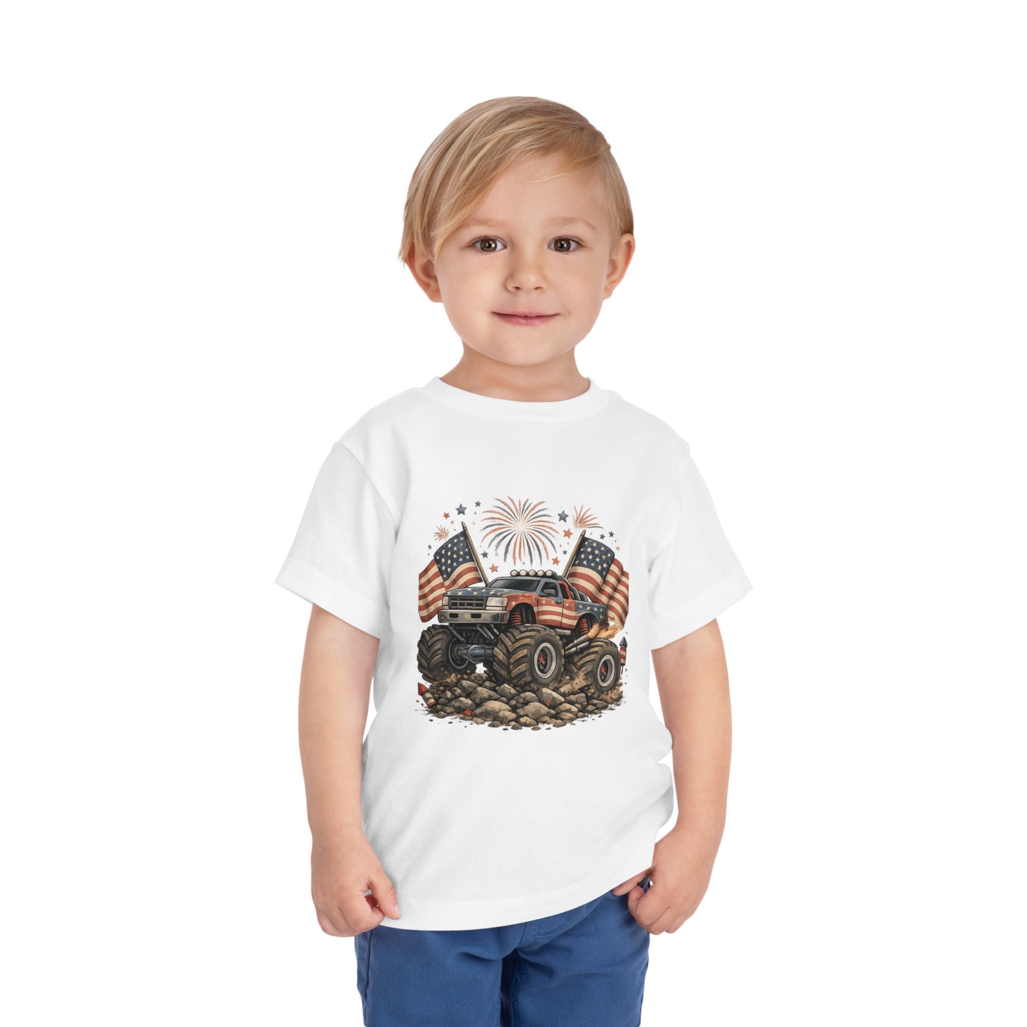 Patriotic Mud Crusher Toddler Tee
