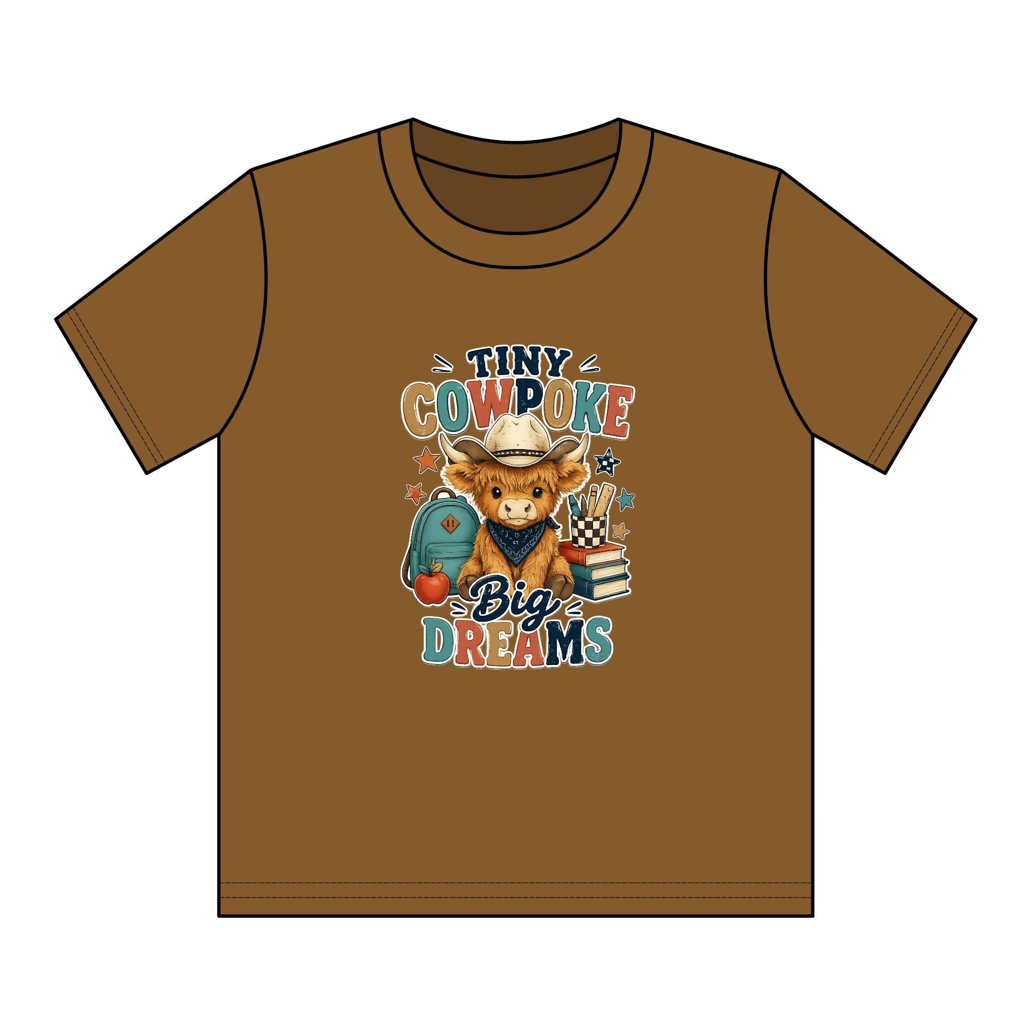 Tiny Cowpoke, Big Dreams | Western Back-to-School Graphic Tee (Boy)