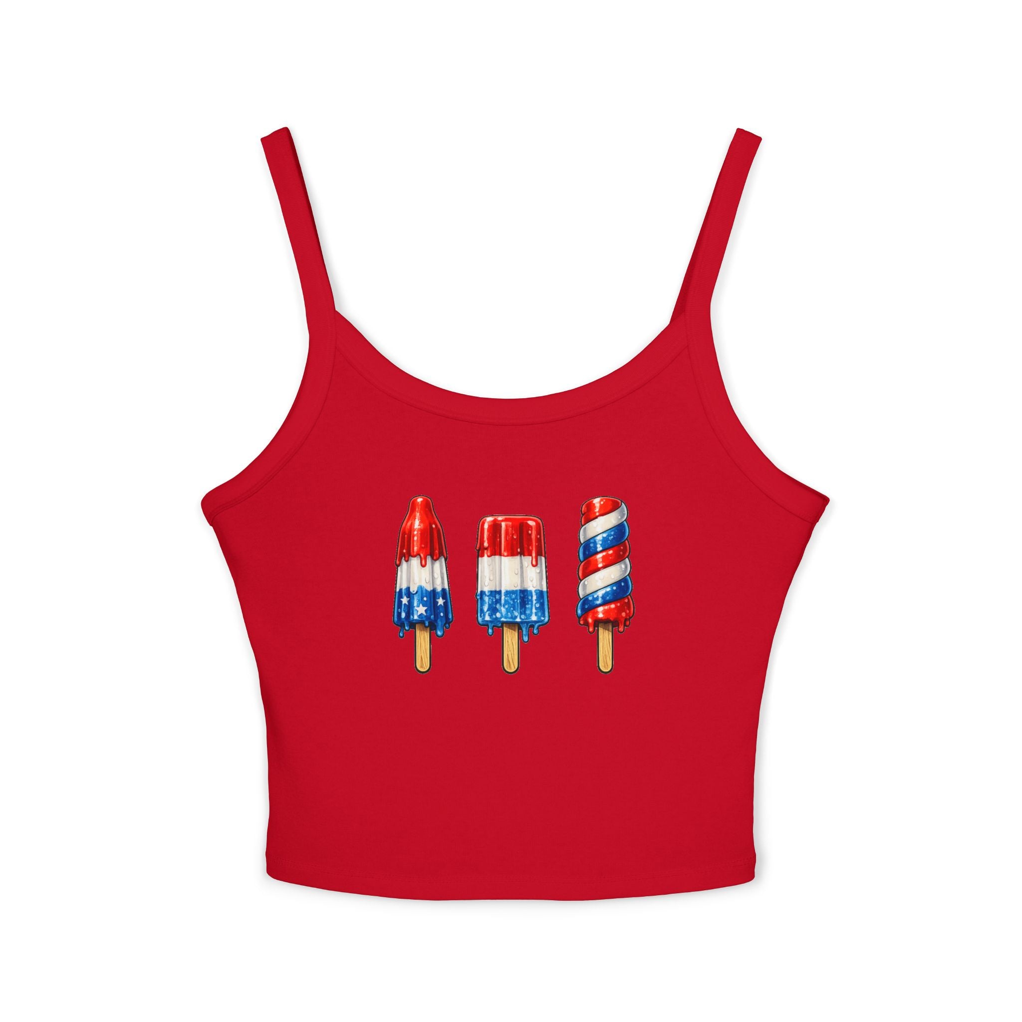 Stars, Stripes & Popsicles Women’s Spaghetti Strap Tank Top