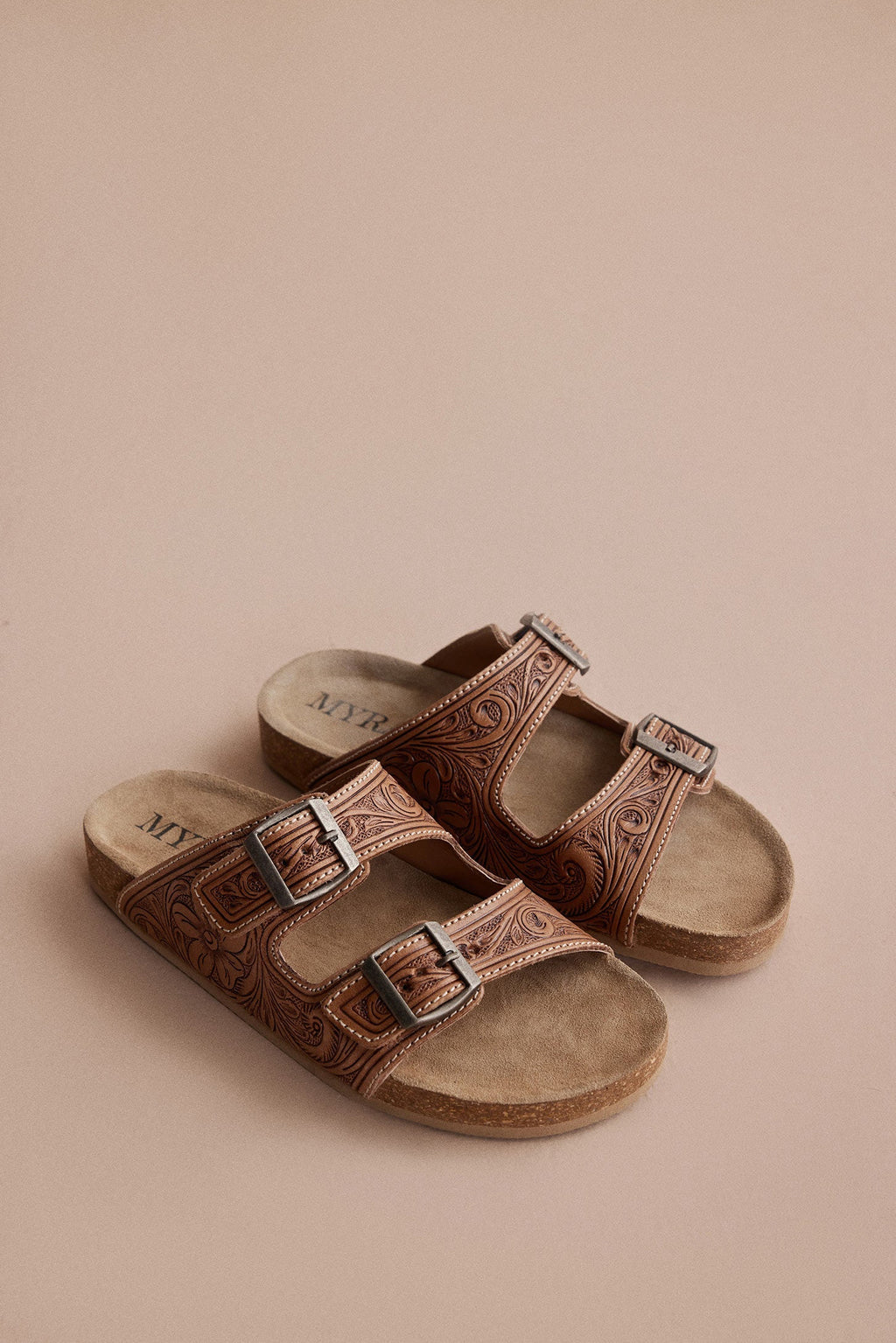 Darla Trail Hand-Tooled Sandals