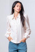 Amarillo Studded Yoke Blouse