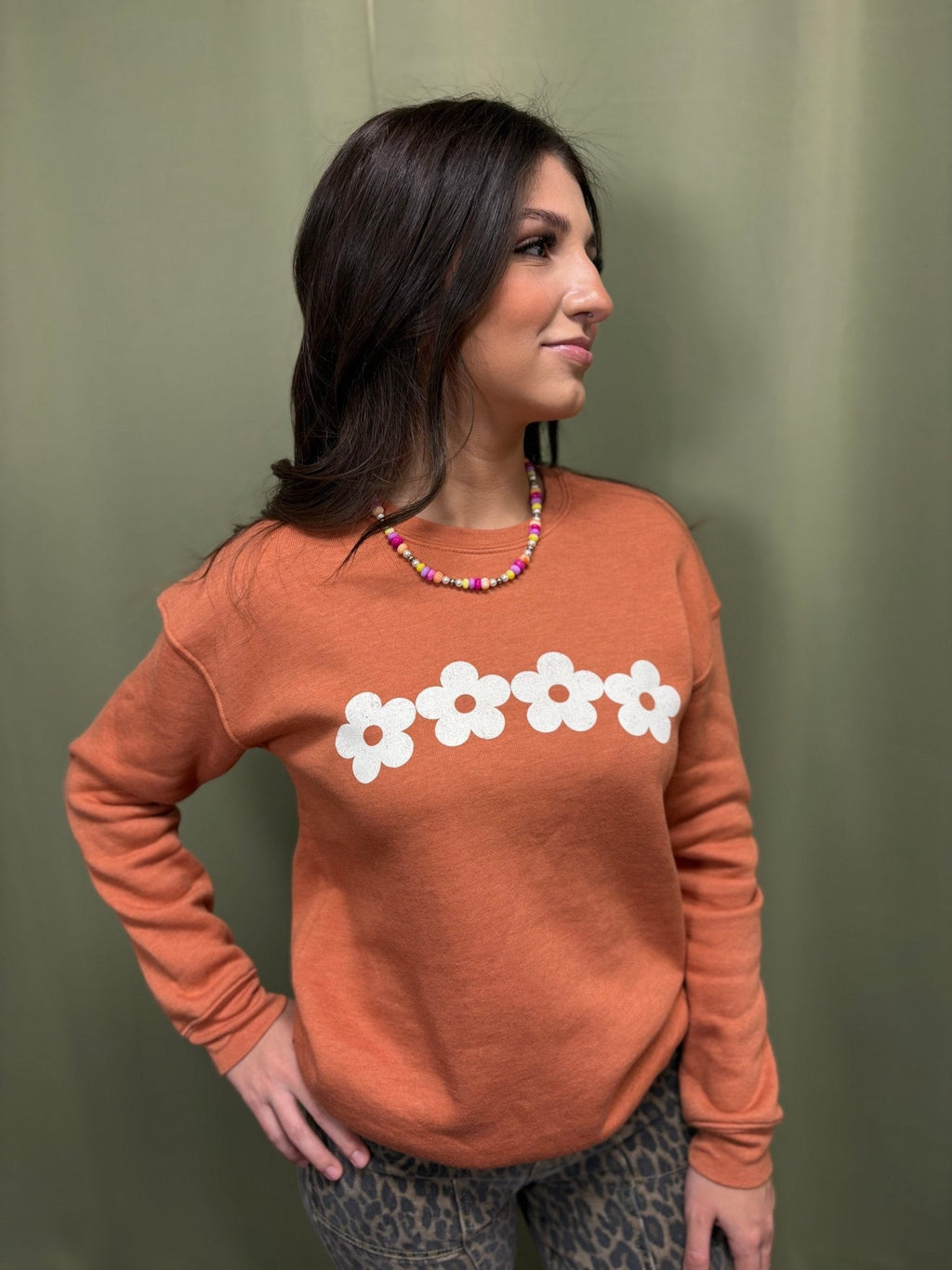 Daisy Row Graphic Sweatshirt