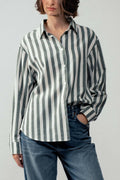 Outlaw Button Down Collared Shirt- Brown and Olive